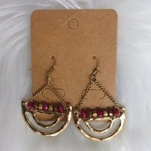 Burgundy&Gold Earrings